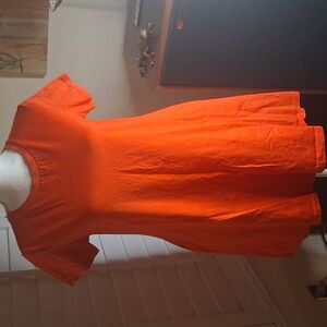 ❤️👗Uniqlo Bright Red Tunic Top/Short Sleeved Dress Size Small